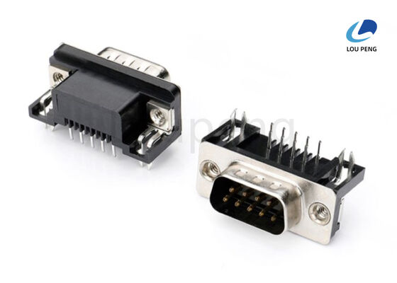 China D-SUB Connector 9pin male 8.08, half gold vinyl, riveted supplier