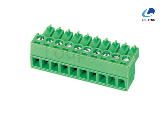 China Rated voltage 300V Terminal Blocks offering temperature range minus 40 to plus 105 degrees Celsius and rated current 8A for electrical panel wiring supplier