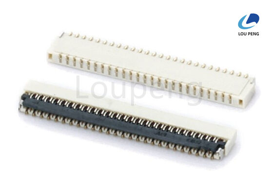 China Number Of Positions 2 To 50 Pins FPC FFC Connector Featuring Pitch 05mm 10mm 125mm 127mm and Current Rating 05Amps Suitable for Flexible Circuits supplier