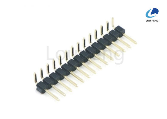 China 1.0AMP Current Rating Single Row Pin Connector with 1000M Ohms Min Insulation Resistance Electrical Connection Solution supplier