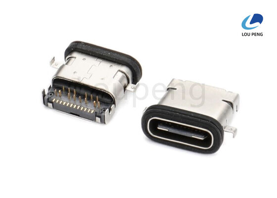 China Insulation impedance 100MΩ MIN 25OV DC High Speed TYPE-C USB Connector with Au Plated 1U 15U 30U Contacts Ensuring Signal Transmission supplier