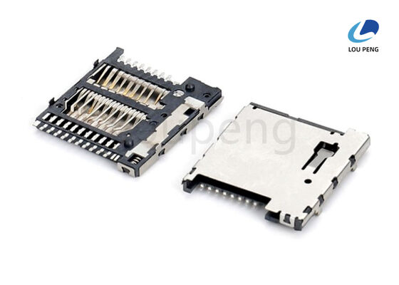 China Insulation Resistance 1000 MΩ Minimum Micro SD Memory Card Holder Featuring Dielectric Withstanding Voltage AC 50OV Rm s Data Protection supplier