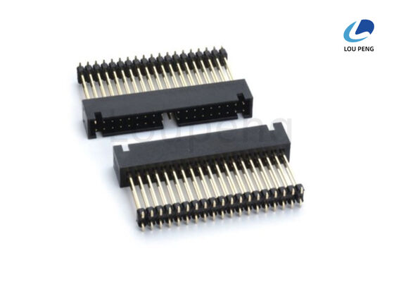 China Black standard IDC Socket BOX Header providing 1.0Amp current rating and phosphor bronze contact material designed for electrical interfaces supplier