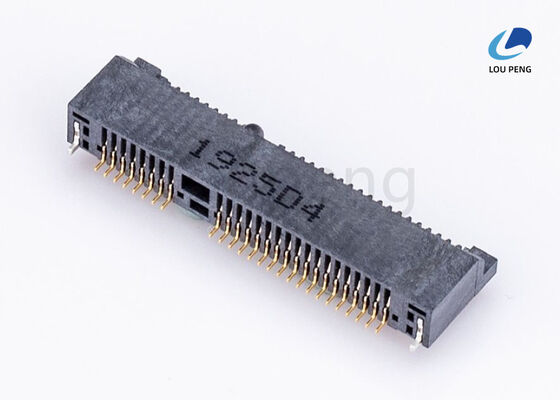 China Gold Plated MINI PCIE Connector 52pin Insert Withdraw 500 Cycles Connector for High Stability Electronic Applications supplier