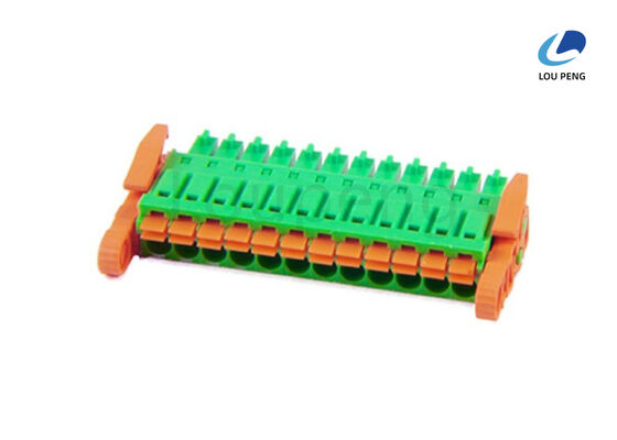 China Contact Brass Phosphor Bronze DIN Rail Terminal Block Wire Range 24 to 14AWG 1mm2 Electrical Connector for Control System Wiring supplier