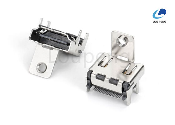 China HDMI A/F A TYPE SMT female connector，Take the ear supplier