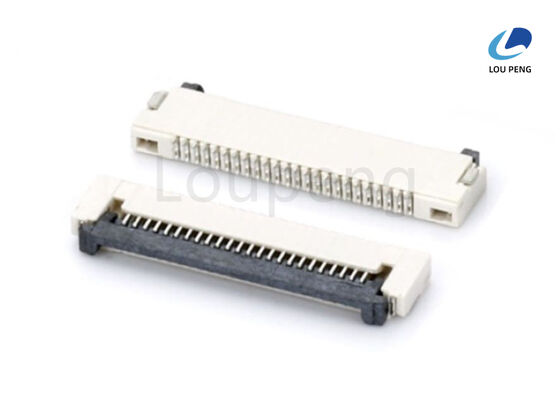China Max processing Temp 230°C For 30 60 Seconds FPC FFC Connector with Phosphor Bronze Solder Tab and SMT Through Hole Technology THT Mounting Types supplier
