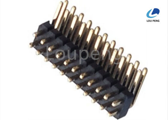 China Nickel Plating Dual Row Pin Header 1.0AMP Current Rating Versatile Connector Compatible with Multiple Electronic Systems supplier