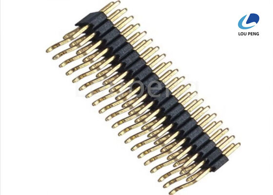 China Operation Temperature Minus 65 Celsius To Plus 125 Celsius Pin Header Connector With Insulator LCP Nylon PA6T PBT Plus 30 Percent Glass Fiber UL94V0 supplier