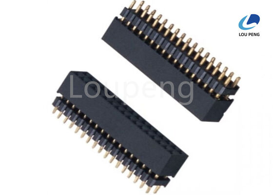 China Insulator LCP Female Header Connector Copper Alloys Contact Gold Or Tin Plating Over 40n Electrical Connection Solution supplier