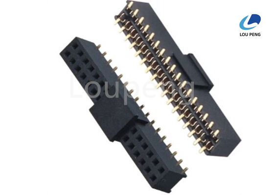 China Right Angle Female Connector Header Pin Double Row SMT Connector Operating Temperature Minus 40 to Plus 105 Degrees supplier