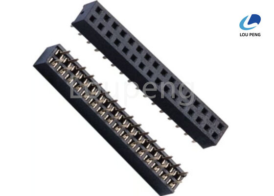 China Phosphor Bronze Female Pin Header Connector Max Processing Temp 230 Degrees Celsius For 30 to 60 Seconds Durable Electrical Connector supplier