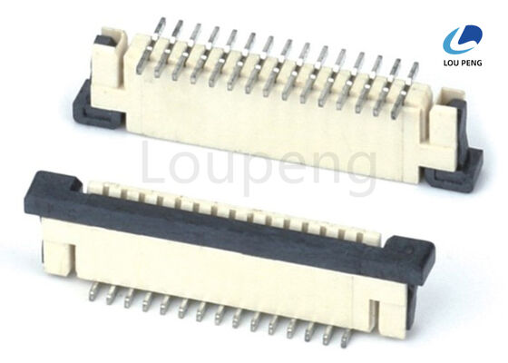 China ZIF Connector Type FPC FFC Connector with AC 500V Dielectric Withstanding and LCP Insulation Material RoHS Certification supplier