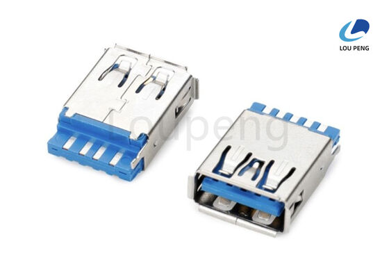 China Current Rating 1.5A To 5A USB Connector with Selective Plating Contact and PBT LCP Plus 30 Percent Glass Fiber Insulator Material UL94V-0 supplier