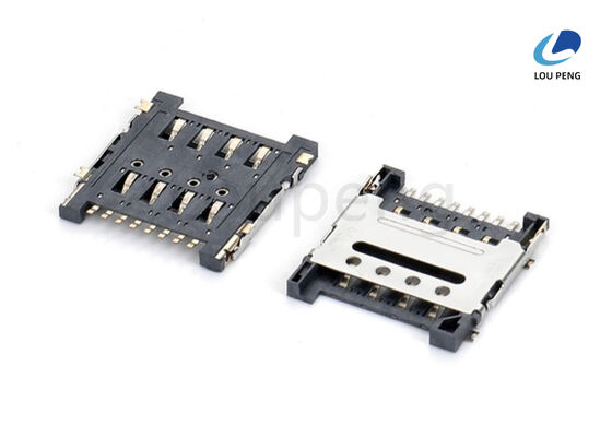 China 1.5mm Height Subscriber Identity Module Holder Durable 10000 Mating Cycles Secure Connection for Telecommunications Equipment supplier