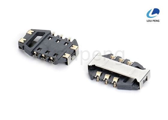 China 3Amps Current Rating SIM Holder Connector Gold Plated Contact Pitch Options 0.7mm 0.88mm 1.1mm 1.27mm 2.54mm Electrical Component supplier