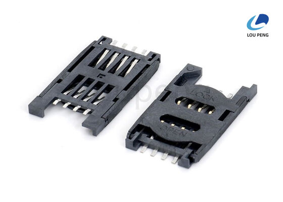 China Height 3.0mm SIM Card Holder Connector Offering Insulation Resistance 1000Megohms Minimum at DC 500V and Compact for Electronics supplier