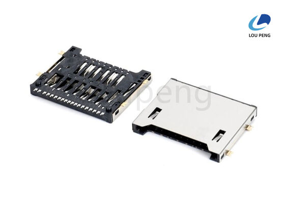 China Contact Separation Force 0.20kgf Minimum SD Holder Connector Gold Plated Contact Dielectric Withstanding Voltage AC 50OV Rms Electrical Component supplier
