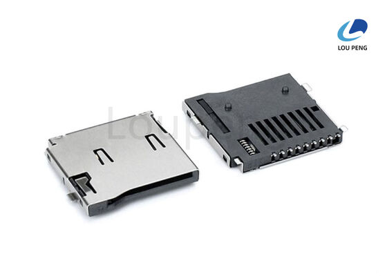 China Card retention force 10-20N SD Holder Connector featuring Tin Lead 100u Plating and Gold Plated Contact Plating suitable for device connections supplier