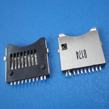 micro pcb SD push sim card connector 8pin smt，mini sd card socket，smc card，TF Card connector supplier