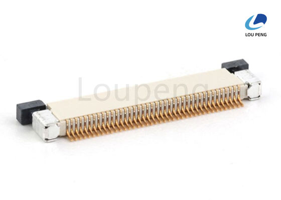 Gold Plating Contact Resistance 20max FPC FFC Connector Tin Plated Solder Tab Phosphor Bronze Providing Signal Transmission supplier