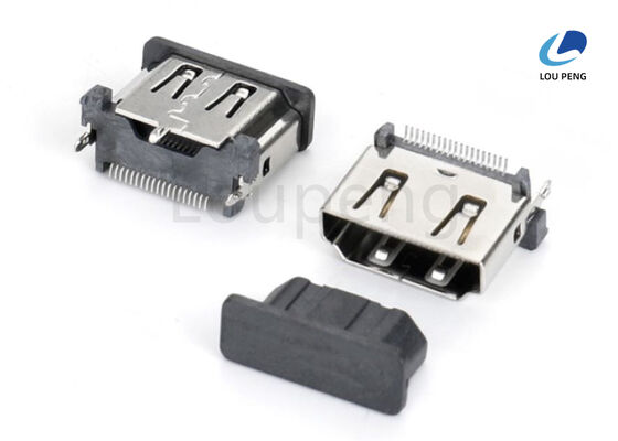 Aluminum Foil And Braided Shield HDMI Video Audio Connector Featuring 1u Au Contact Finish Signal Transmission Durable Construction supplier