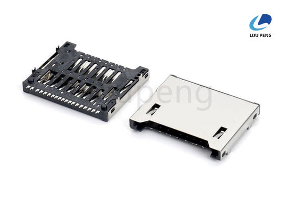 Brass Cover Secure Digital Card Slot Offering Card Insertion Force 30-50N Compatible with Various Digital Storage Devices supplier