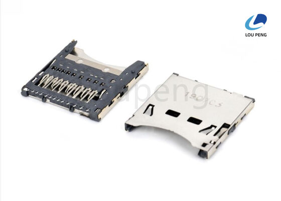 card detect switch True Micro SD Holder Connector Contact Resistance 40 Megohms Max Card Push Insertion Out Force 0.7 to 1.20kgf ideal for secure data connection supplier