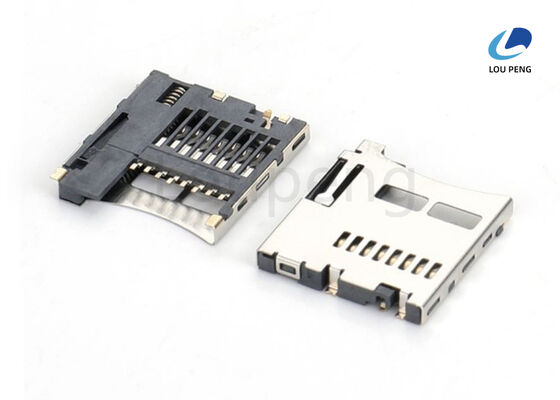 Mating Cycles 10000 Micro SD Card Socket Connector Designed Embedded Systems Applications Providing Secure and Stable Connections supplier