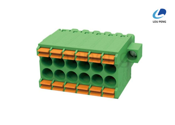 Temperature range minus 40 to plus 105 degrees Celsius Industrial Terminal Block insulation resistance 5000Mohm1000V solution for electrical wiring supplier