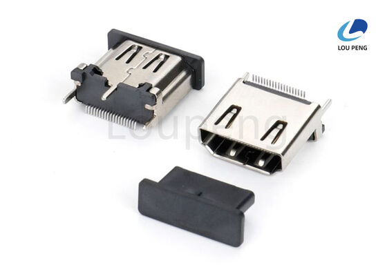 Withstanding Voltage 500V AC Rms HDMI Connector 19 PIN Welding Temperature Max 260C Engineered for Performance in Harsh Environments supplier