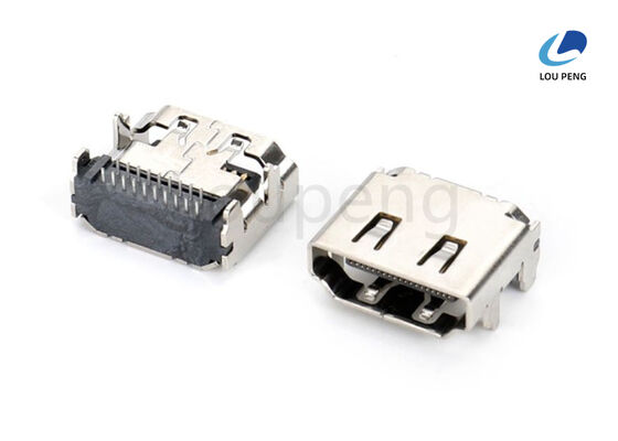 Contact Resistance 30 Milliohms Max High Speed HDMI Cable Connector 19 PIN Ensures Data Transfer and Superior Video supplier