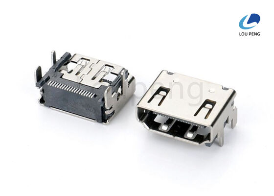 55°C To 85°C HDMI Connector Offering Insulation Resistance 100 Mega Ohms Min And Aluminum Foil Braided Shield Ensuring Signal Transfer supplier
