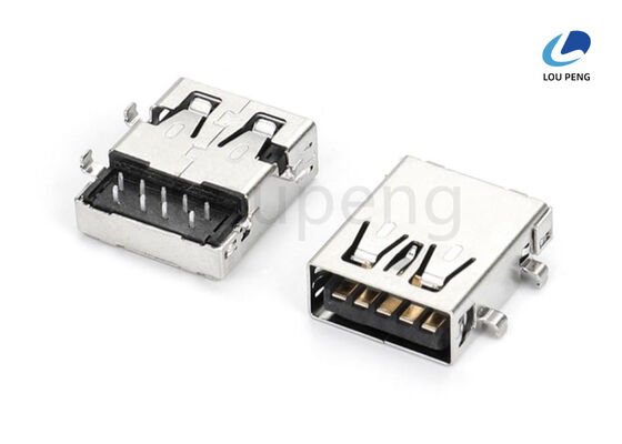 Pressure resistance test 250V AC USB Connector made with Copper Alloy and Steel Shell and Insulation Impedance 100MΩ MIN 250V DC ensuring performance supplier