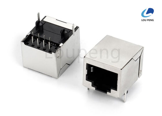 Through Hole Mounting Type Black RJ45 LAN Connector for LAN Networking Applications and Durable Network Connections supplier