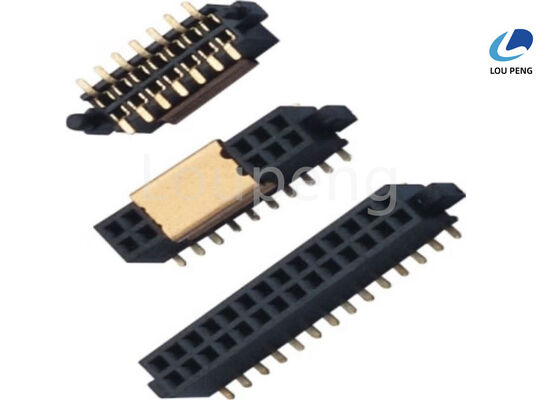 Gold Plating Female Header Connector 30mΩ Max Contact Resistance Pitch 08mm 10mm 127mm 20mm 254mm Designed for High Reliability Connections supplier