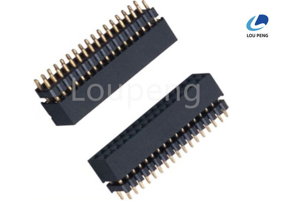 Gold Plating Female Header Connector Polyester UL94V-0 Insulator Material Durable Electrical Connector for Circuit Boards supplier