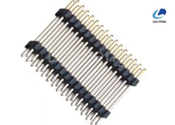 Dielectric Withstanding AC 500V Dual Row Pin Header Connector 2.54mm Pitch Through Hole PCB Mount Electronic Component supplier