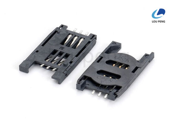Copper Alloy Shell SIM Holder Connector Featuring LCP UL94V-0 Insulator Material and Heights Ranging from 15mm to 30mm supplier