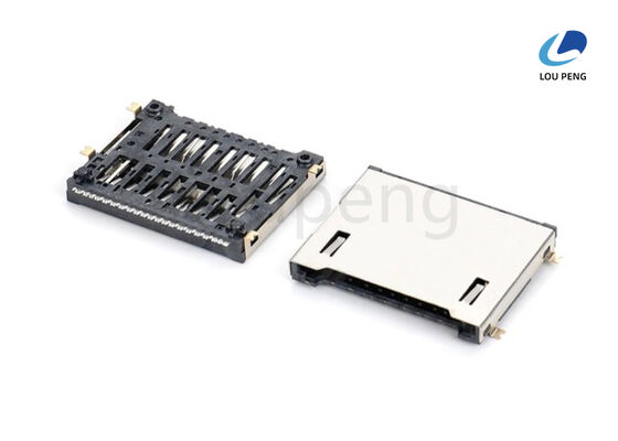 Tin Lead 100u Plating Secure Digital Holder Connector Featuring Card Detect Switch True Suitable for Embedded Systems and Devices supplier