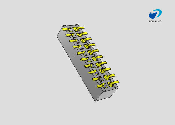 Female header, PCB Mount Receptacle, Vertical, Board-to-Board, 20 Position, 2.0mm Pitch, double row, Gold Flash, SMT supplier
