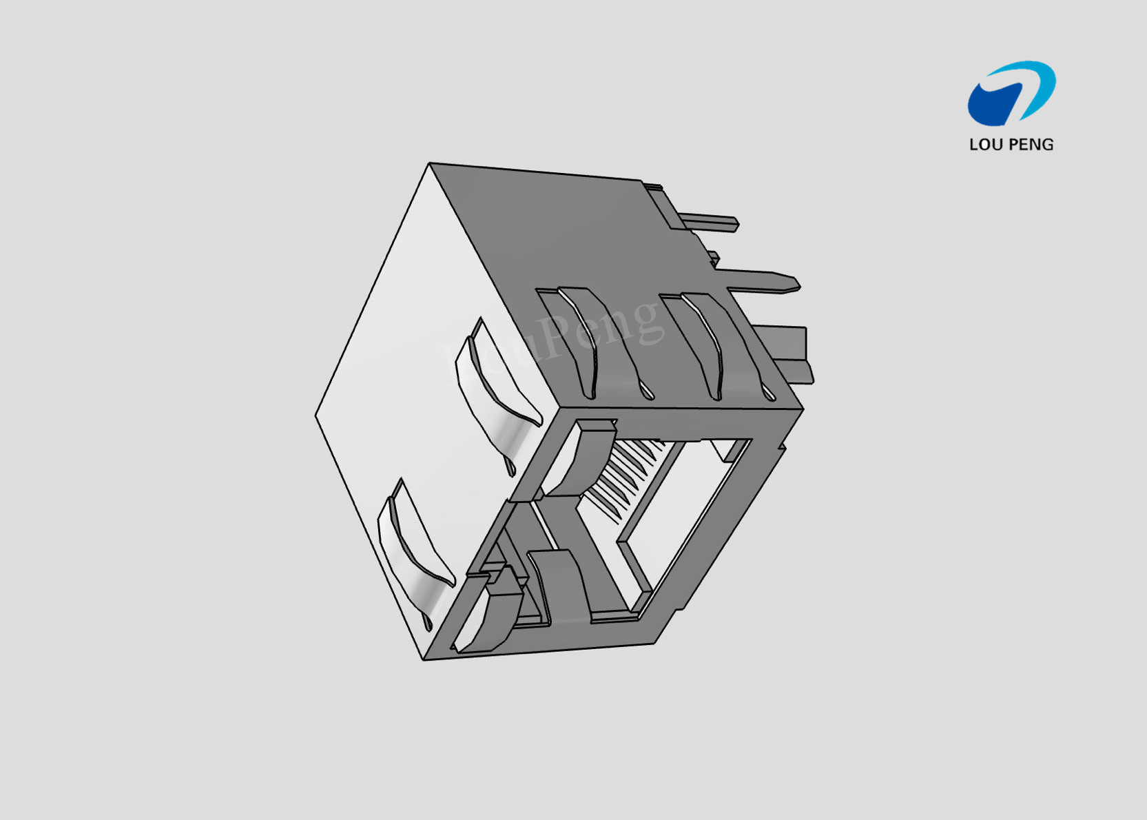 RJ45 Connectors, RJ45, Single Port, Port Matrix Configuration 1 x 1, RJ ...